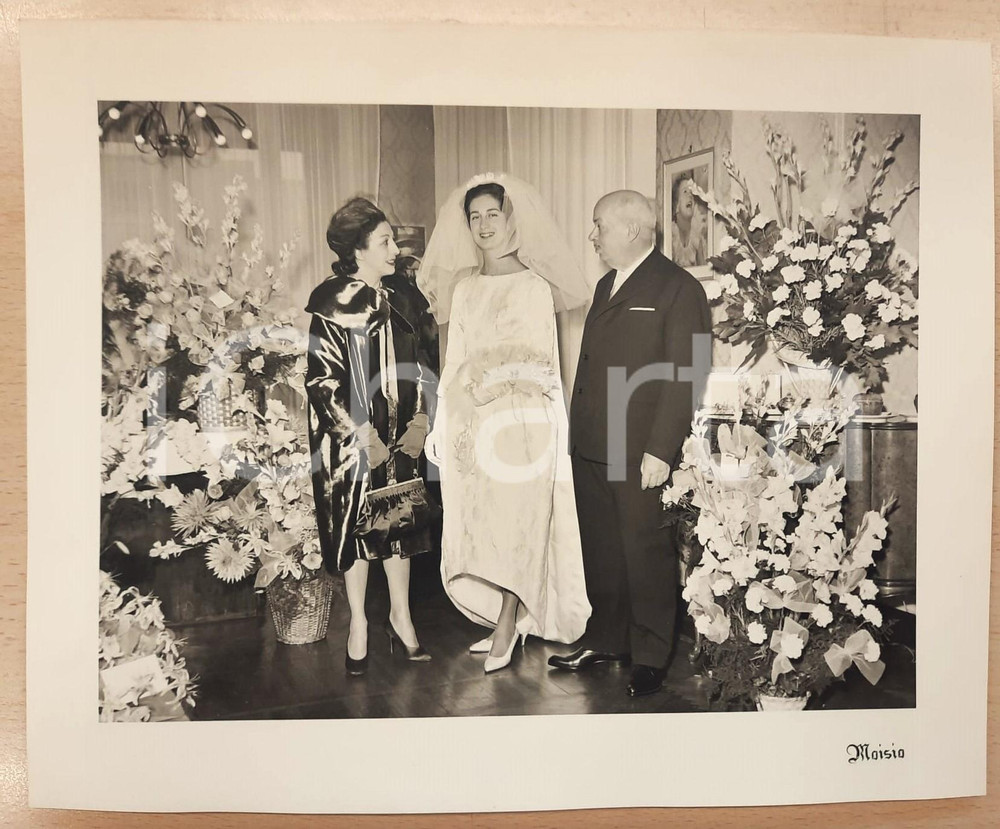 Fotografia d epoca originale 1960 ca TORINO Giornalista Antonio ANTONUCCI alle nozze della figlia Foto 2 1
