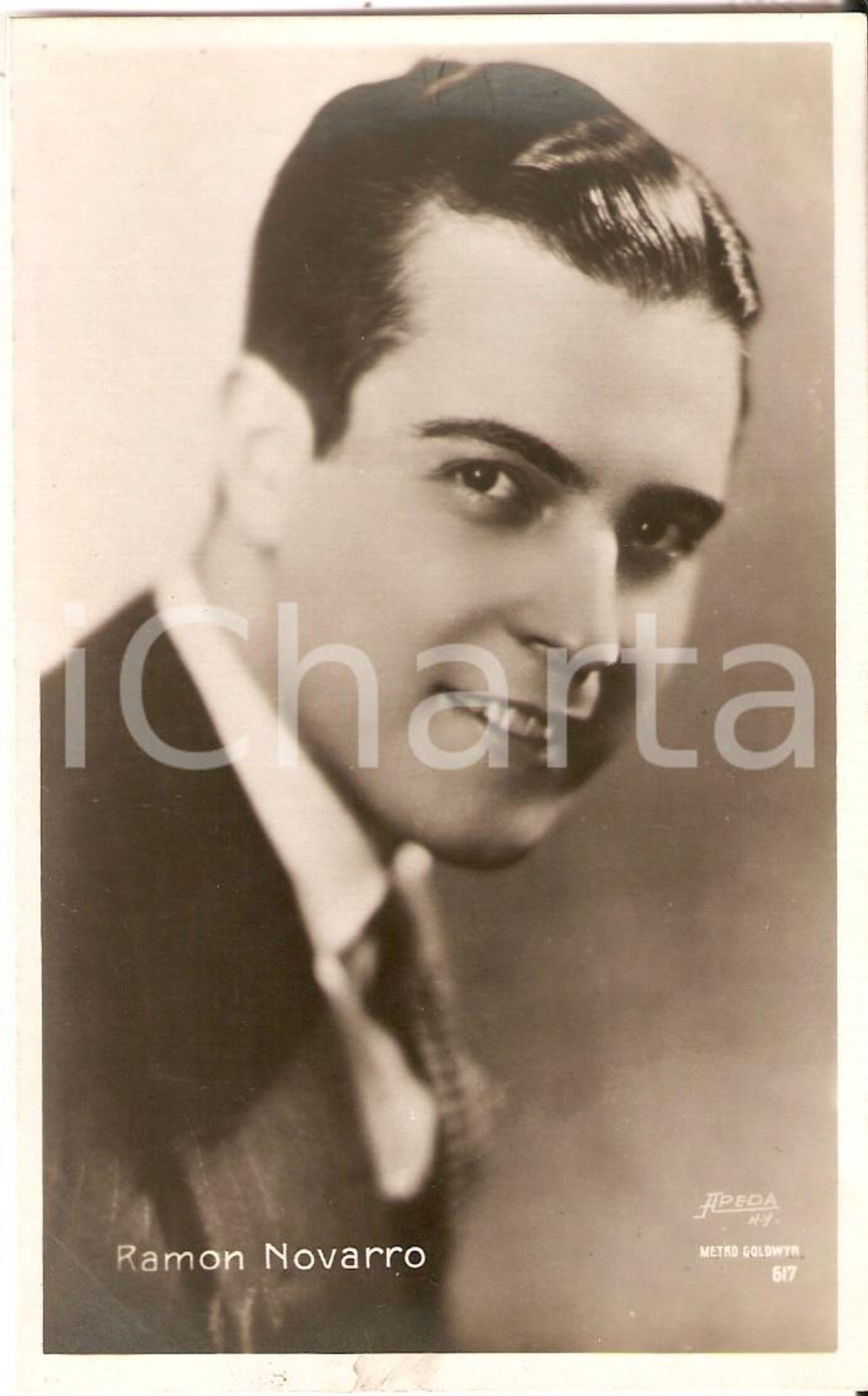 Cartolina originale da collezione 1935 ca CINEMA Attore Ramon NOVARRO  Ritratto Cartolina FP NV 1