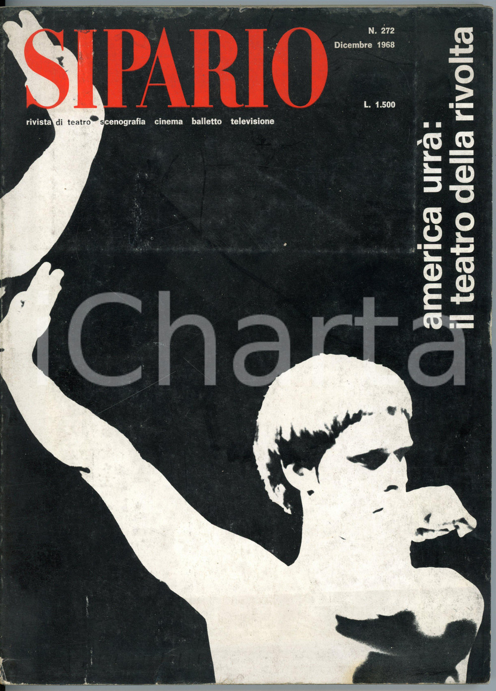 Giornale, rivista storica Dicembre 1968 SIPARIO America urrà : il teatro della rivolta  Rivista n° 272 1