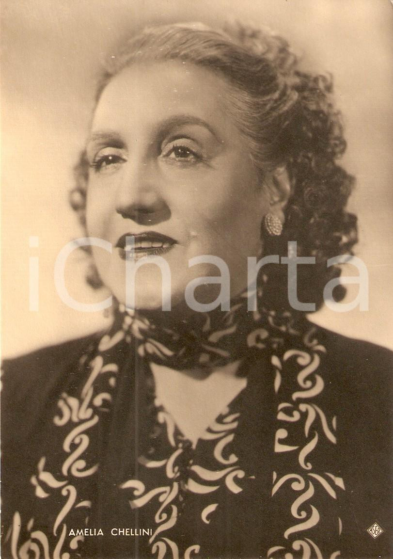 Cartolina originale da collezione 1940 ca CINEMA Attrice Amelia CHELLINI Ritratto Fotografia seriale ASER 1 1