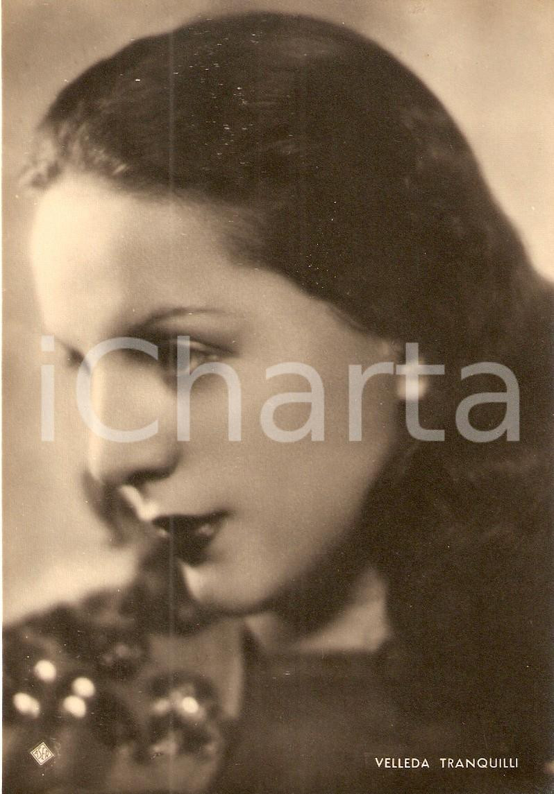 Cartolina originale da collezione 1945 ca CINEMA Attrice Velleda TRANQUILLI Ritratto Fotografia seriale ASER 1 1