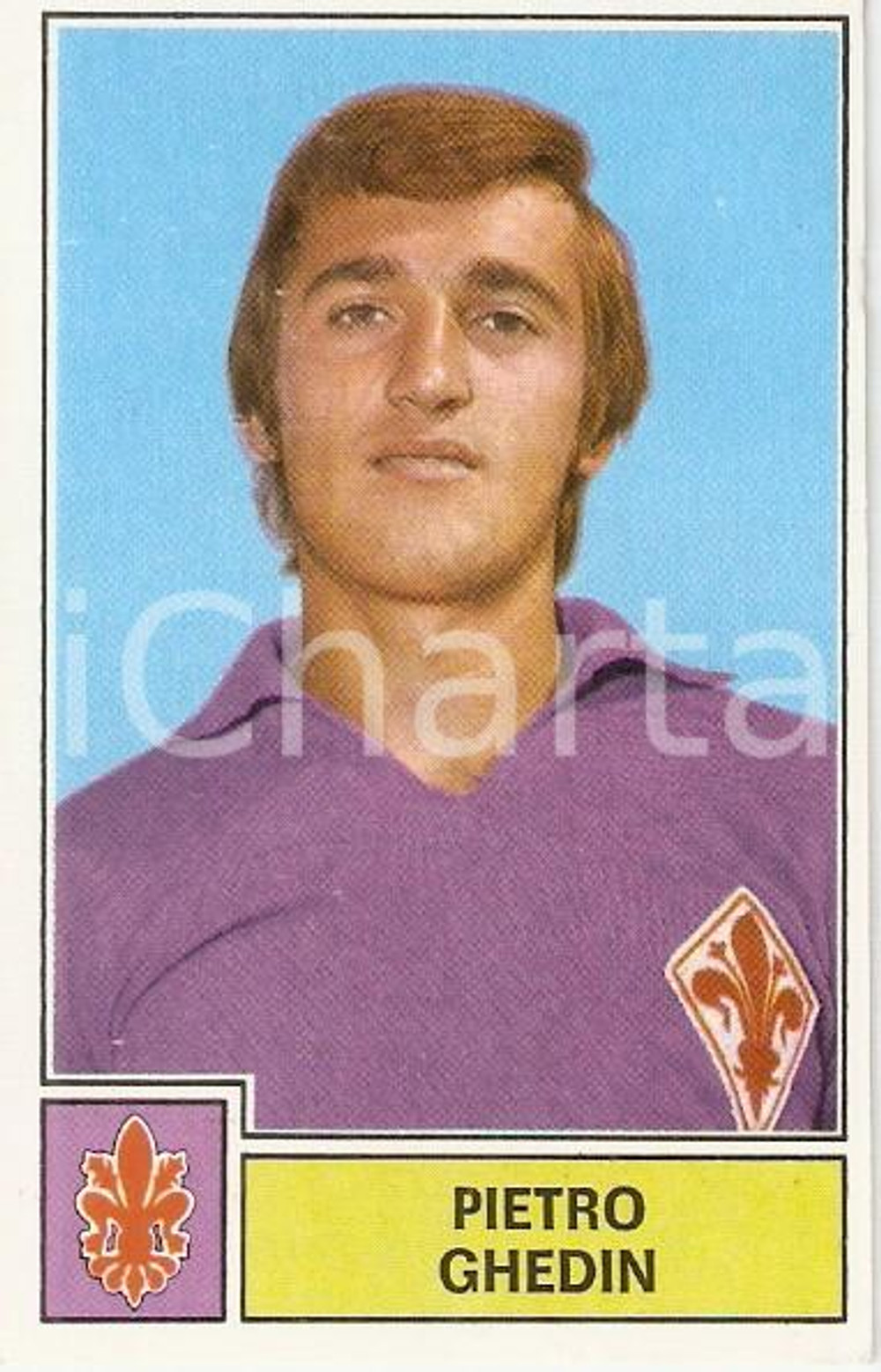 Oggetto da collezione cartaceo PANINI - CALCIATORI 1971 - 1972 Figurina Pietro GHEDIN Serie A FIORENTINA 2 1