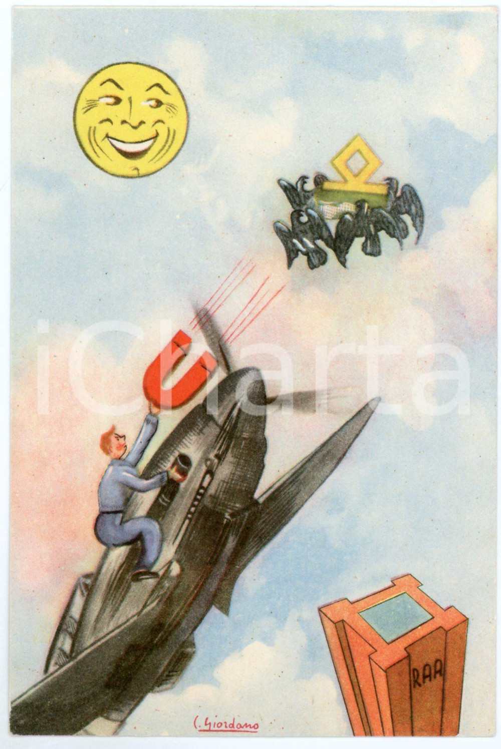 Cartolina originale da collezione 1942 MAK P 100 Regia Accademia Aeronautica XV Corso integrazione  Cartolina 1