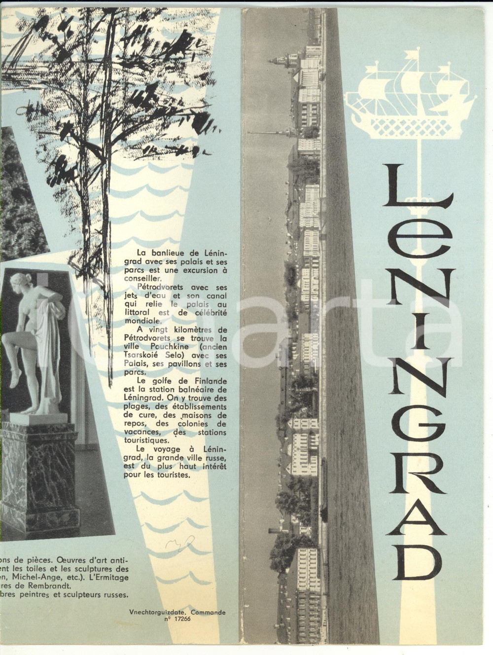 1960 ca LENINGRAD Pieghevole turistico ILLUSTRATO *English Pieghevole turistico d'epoca, in lingua inglese, con illustrazioni b/n.FORMATO: 8x22 cmPAGINE: 16 facciateCONDIZIONI: G (ma lievi segni d'uso; lieve alone al margine inferiore)    originale e autentica 1