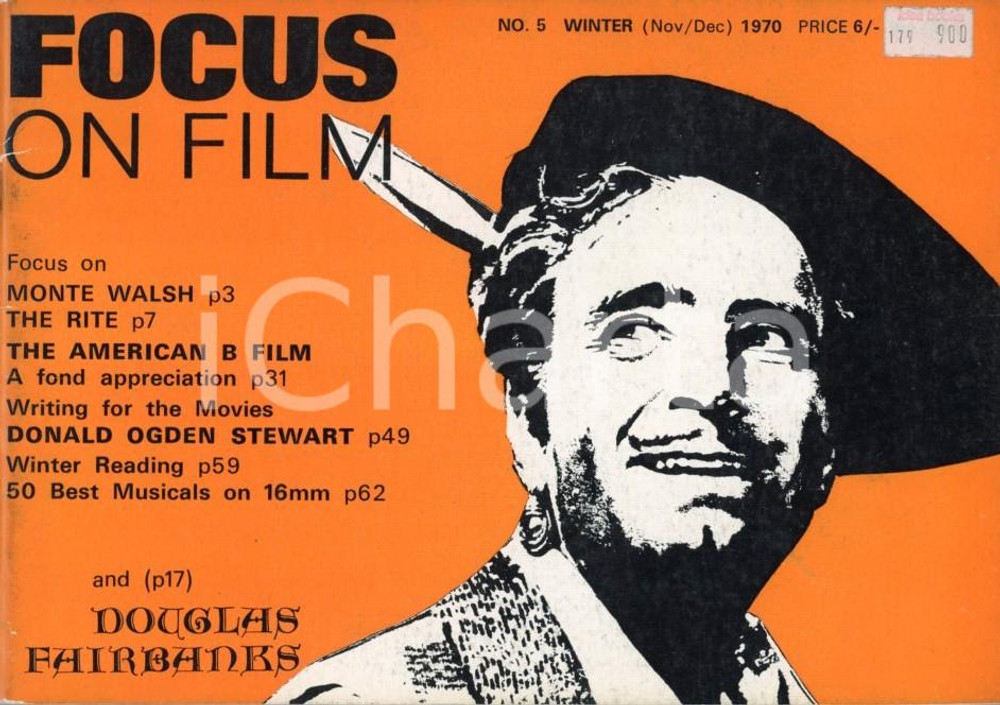 1970 CINEMA - FOCUS ON FILM - Douglas Fairbanks *Rivista n°5 ILLUSTRATA Rivista di cinema, originale d'epoca, illustrata b/n.Anno 1970 n°5 (Nov/Dec).PAGINE: 66 GOOD/buono  Formato: 17x24 cm originale e autentica 1