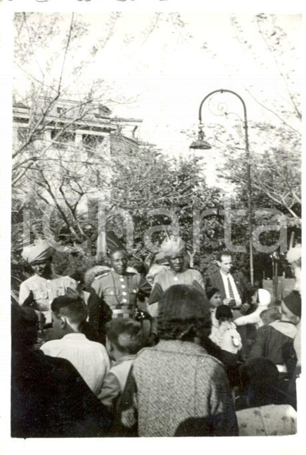 Fotografia d epoca originale 1937 ROMA Anniversario dell Impero  Militari africani TRUPPE COLONIALI Foto 6x9 1
