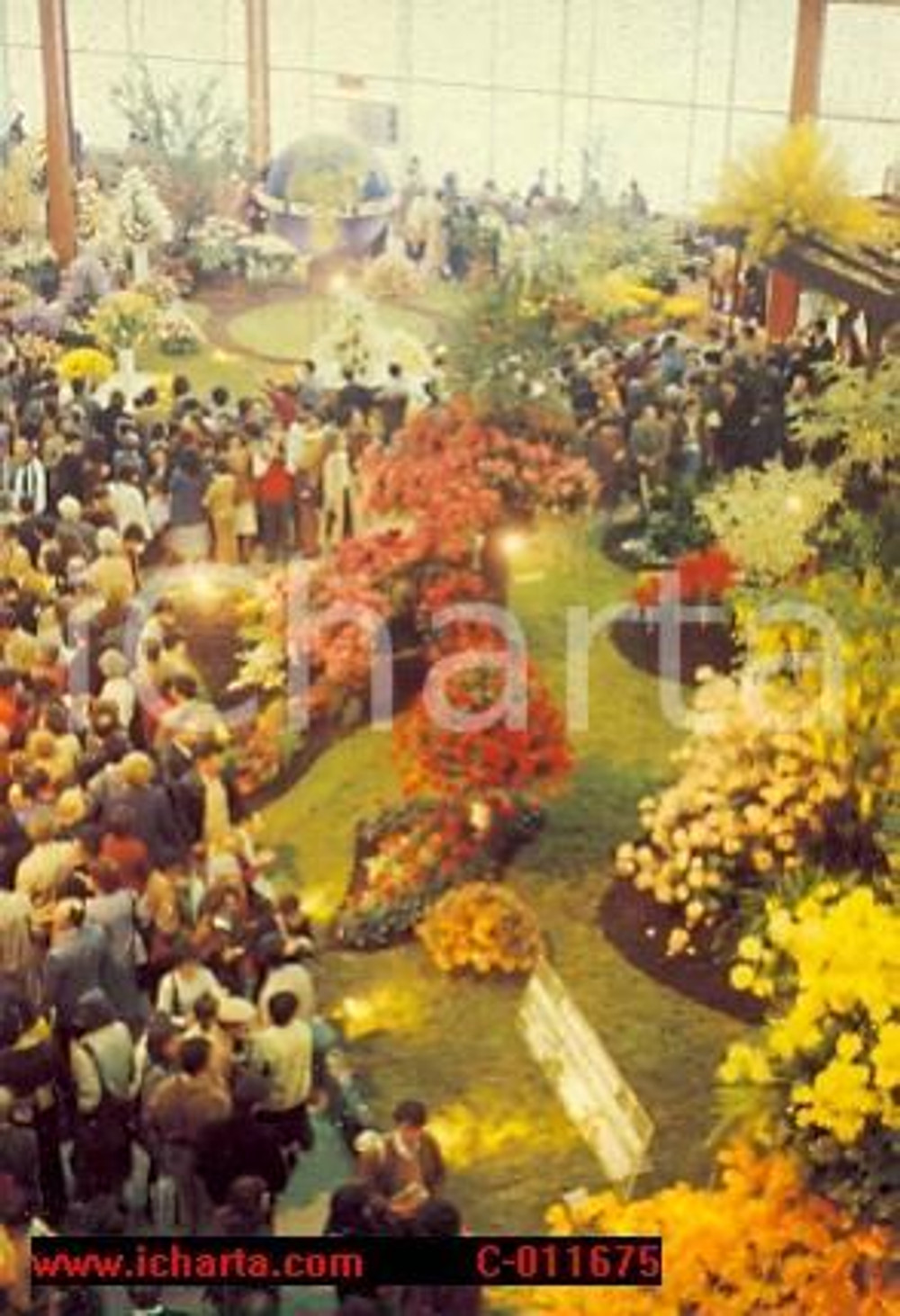 Cartolina originale da collezione 1986 GENOVA Fiera EUROFLORA Esposizione fiori Panorama VINTAGE Cartolina 1