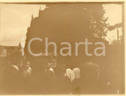 1927 LIEGI BELGIO 12° Centenario santificazione S. Hubert ^Fotografia 11x9 cm Fotografia originale d'epoca, scattata in occasione del dodicesimo centenario dalla santificazione di S. Hubert.  GOOD/buono  Formato: 12x9 cm originale e autentica 1