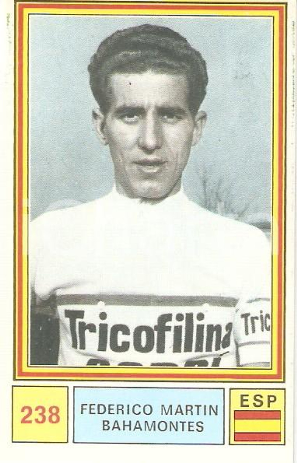 Oggetto da collezione cartaceo PANINI SPRINT 1971 Figurina Federico Martin BAHAMONTES n. 238 Ciclismo 2 1