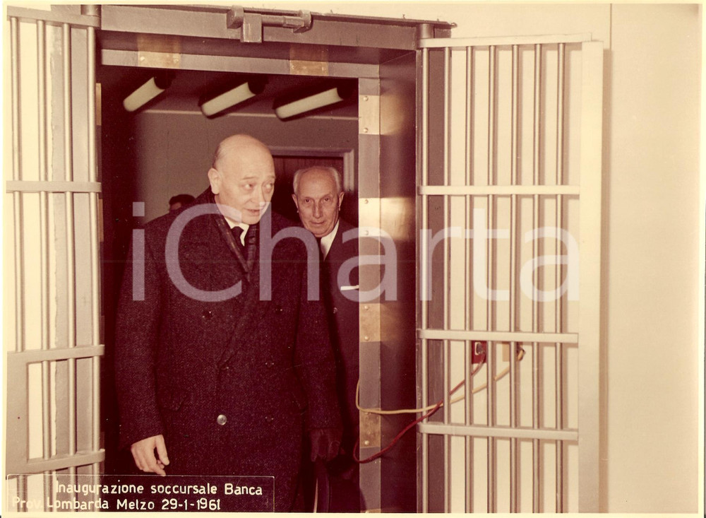 Fotografia d epoca originale 1961 MELZO MI Inaugurazione BANCA PROVINCIALE LOMBARDA 1 1
