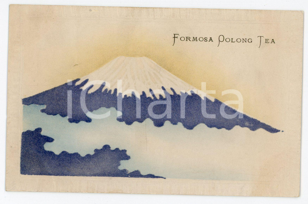 Cartolina originale da collezione 1920ca JAPAN Formosa Oolong Tea advertising KATSUDOSHI Illustrated Postcard 1 1