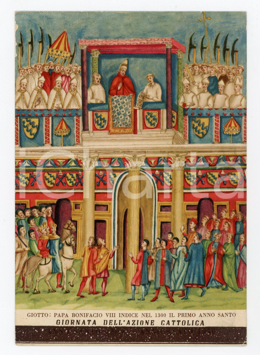 Cartolina originale da collezione 1960 MILANO Giornata AZIONE CATTOLICA Biblioteca AMBROSIANA Cartolina (1) 1