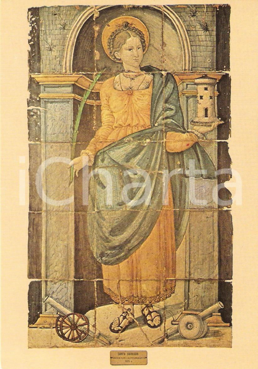 Cartolina originale da collezione 1982 XVIII Raduno Nazionale ARTIGLIERI Effigie di Santa Barbara Cartolina 2 1