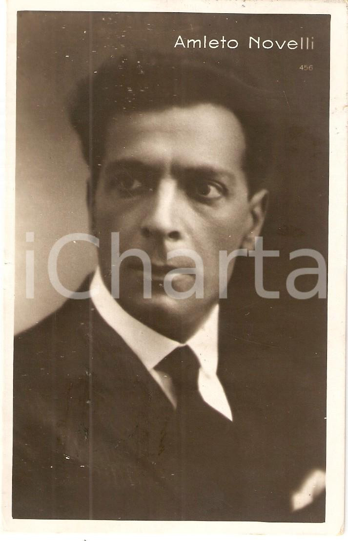 Cartolina originale da collezione 1924 CINEMA Attore Amleto NOVELLI Ritratto Cartolina FP VG 2 1