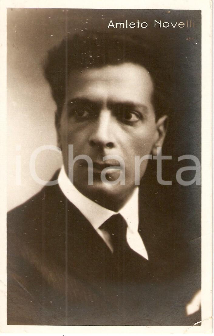 Cartolina originale da collezione 1924 CINEMA Attore Amleto NOVELLI Ritratto Cartolina FP VG 1 1