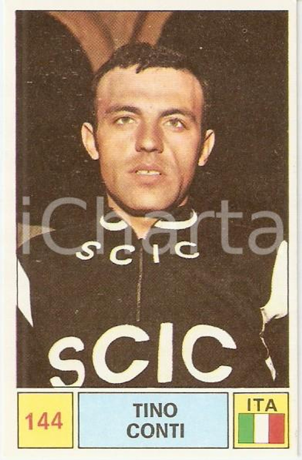 Oggetto da collezione cartaceo PANINI  SPRINT 1971 Figurina Tino CONTI n. 144 Ciclismo Sponsor SCIC 2 1