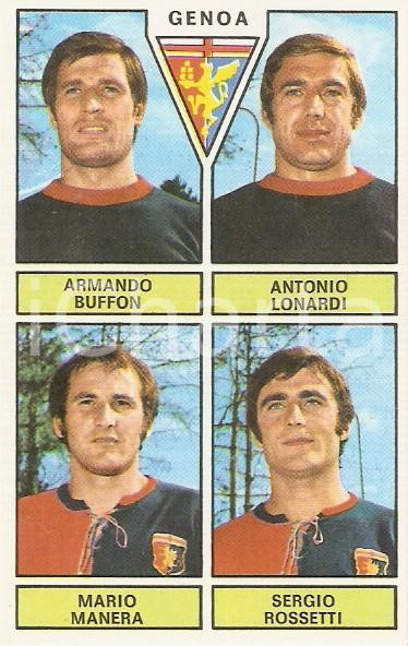 Oggetto da collezione cartaceo PANINI CALCIATORI 1971  1972 Figurina GENOA Buffon Lonardi Manera Rossetti 2 1