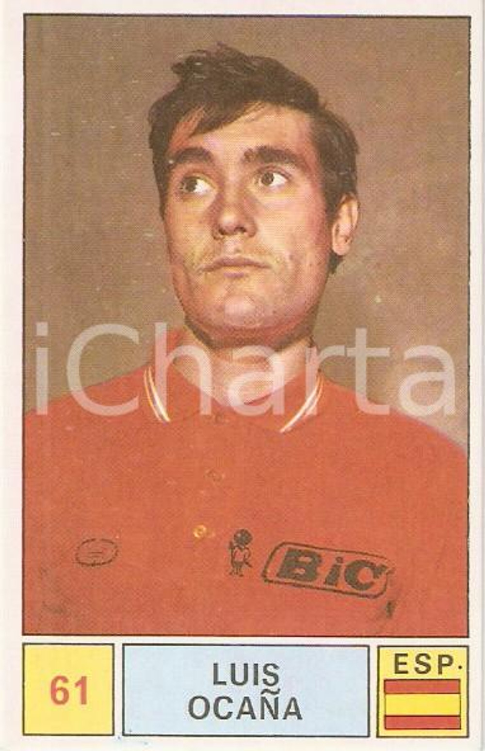 Oggetto da collezione cartaceo PANINI - SPRINT 1971 Figurina Luis OCANA n. 61 Ciclismo Sponsor BIC 1 1