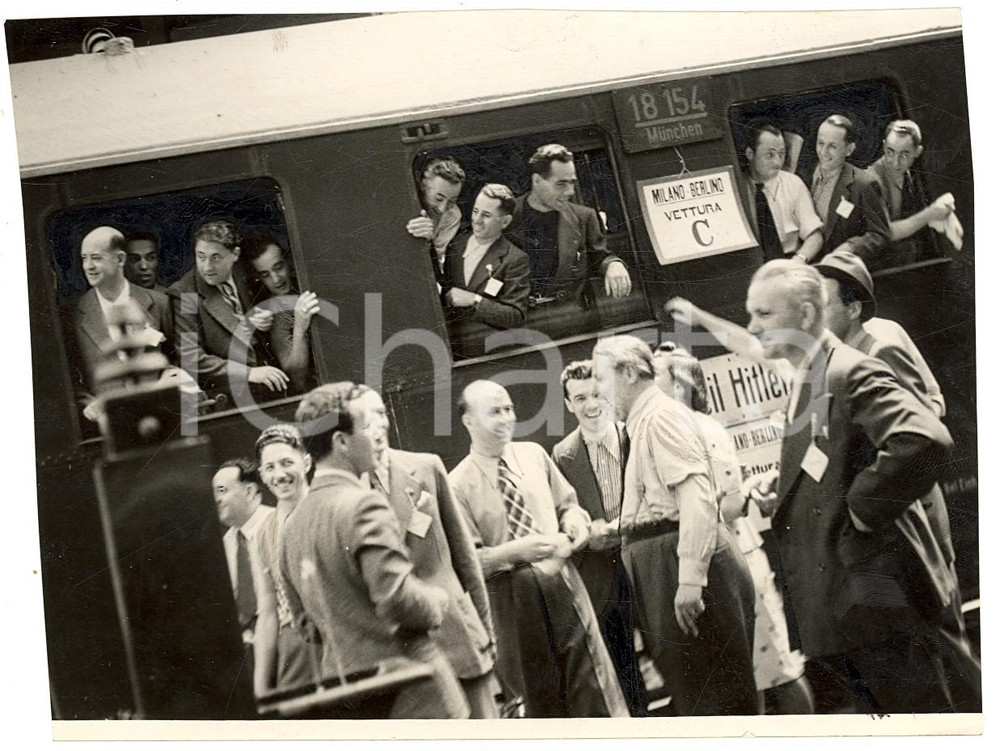 Fotografia d epoca originale 1938 MILANO Partenza dei lavoratori per la Germania  Foto 2 1
