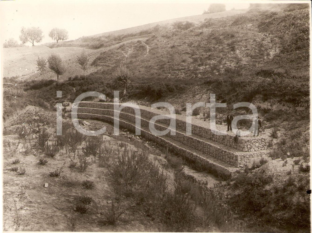 Fotografia d epoca originale 1932 VIBO VALENTIA Sistemazione idraulica torrente TRAINITI  Foto 2 1