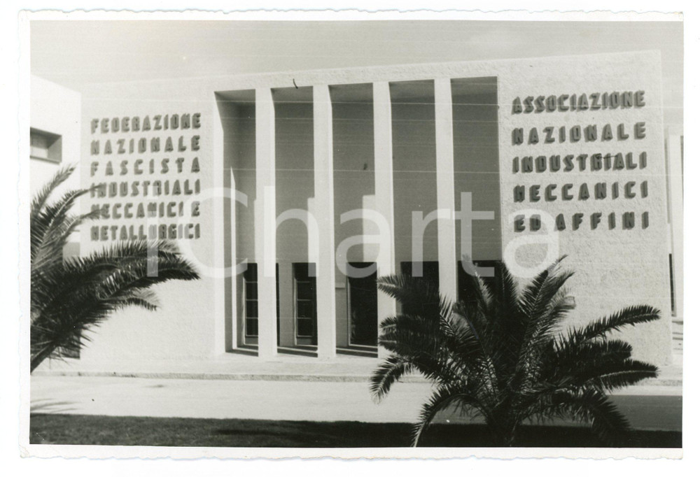 Fotografia d epoca originale 1939 FIERA DI TRIPOLI Padiglione Fed. industriali meccanici e metallurgici Foto 1