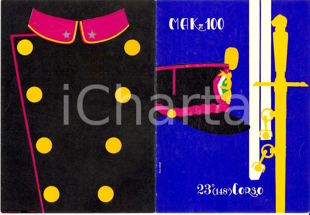 Oggetto da collezione cartaceo 1966 Accademia Militare MODENA Biglietto Mak P 100 (1) 1