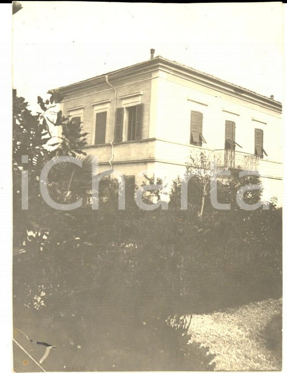 Fotografia d'epoca originale 1914 JESI (AN) Veduta esterna del VILLINO PACE *Fotografia 9x12 cm 1