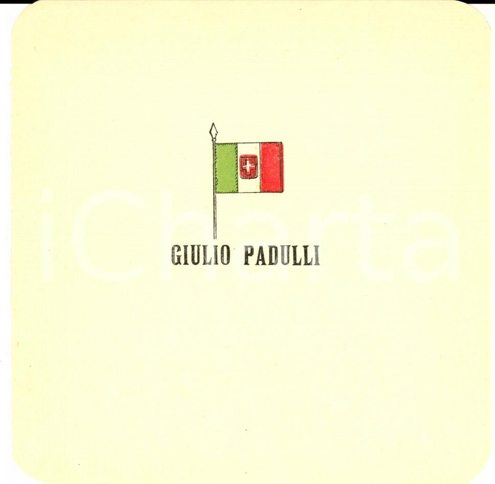Oggetto da collezione cartaceo 1920 ca PROPAGANDA ELETTORALE Cartoncino conte Giulio PADULLI 12x12 3 1