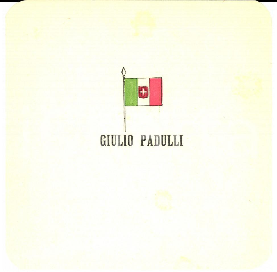 Oggetto da collezione cartaceo 1920 ca PROPAGANDA ELETTORALE Cartoncino conte Giulio PADULLI 12x12 2 1