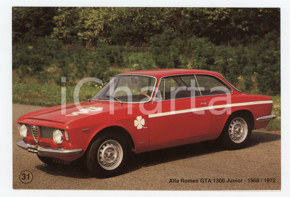 Cartolina originale da collezione 1993 FIERA MILANO VII Salone Nazionale Auto Speciale ALFA ROMEO GTA 1300 Junior 1