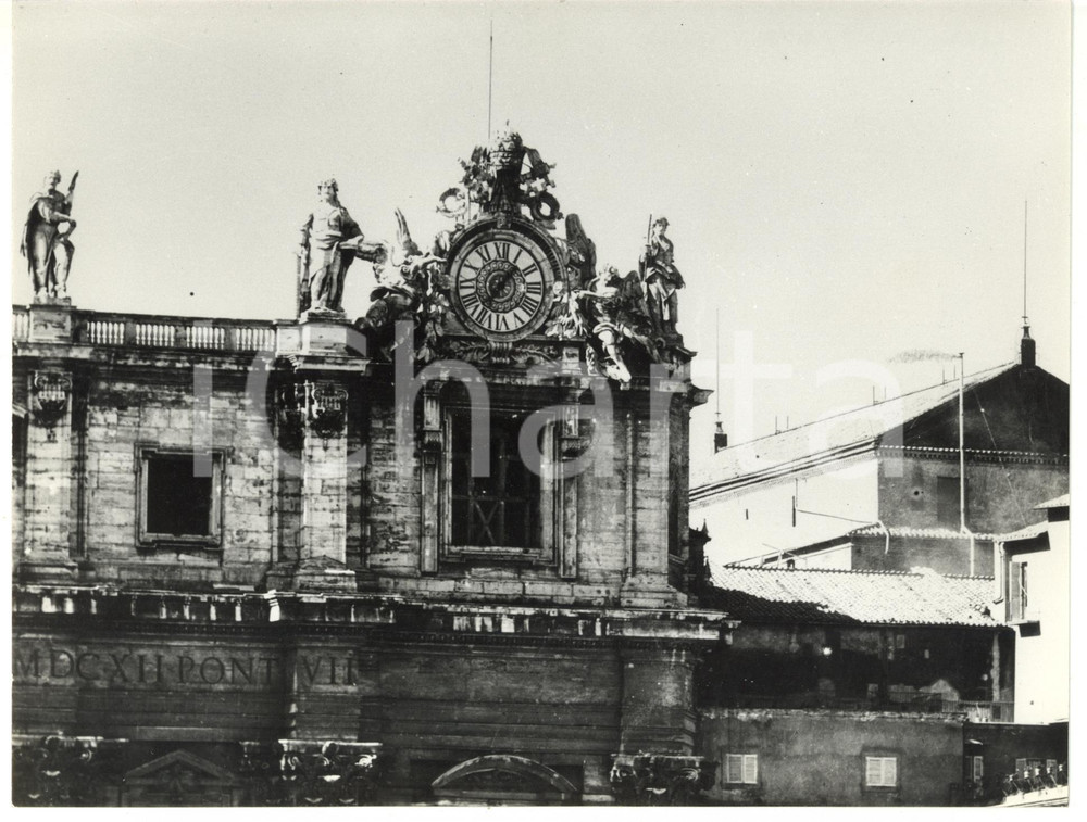 Fotografia d epoca originale 1963 CITTA  DEL VATICANO Fumata bianca per elezione papa PAOLO VI Foto 24x18 cm 1