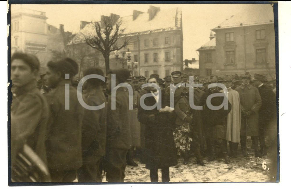 Fotografia d epoca originale 1920 VARSAVIA Spedizione italiana  Cerimonia con autorità polacche Foto 2 1