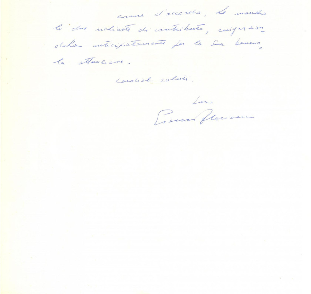 1976 PADOVA Lettera on. Luigi GUI - Ente Nazionale Francesco Petrarca ^AUTOGRAFO Lettera dattiloscritta con firma autografa, su carta intestata.PAGINE: 1 FAIR/discreto piegature d'epoca e piccola macchia  originale e autentica 1