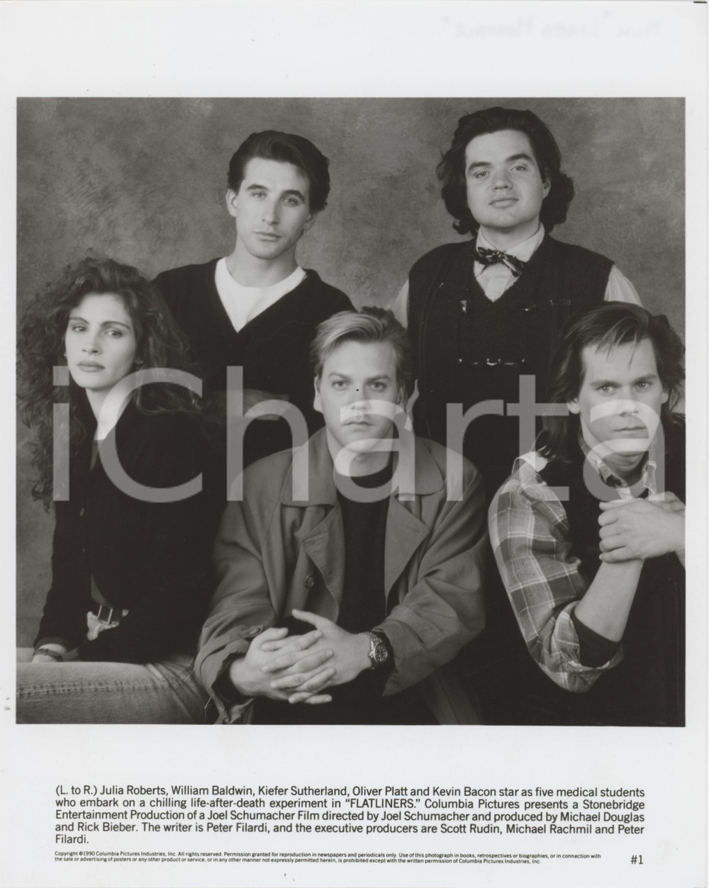 Materiale cinematografico d’epoca 1990 CINEMA Flatliners Julia ROBERTS William BALDWIN Kiefer SUTHERLAND  Foto 1