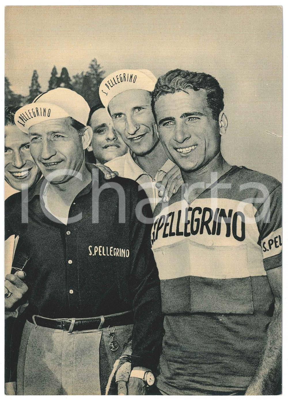 Cartolina originale da collezione 1957 CICLISMO SAN PELLEGRINO  Gino BARTALI Alfredo SABBADIN Cartolina 4 1