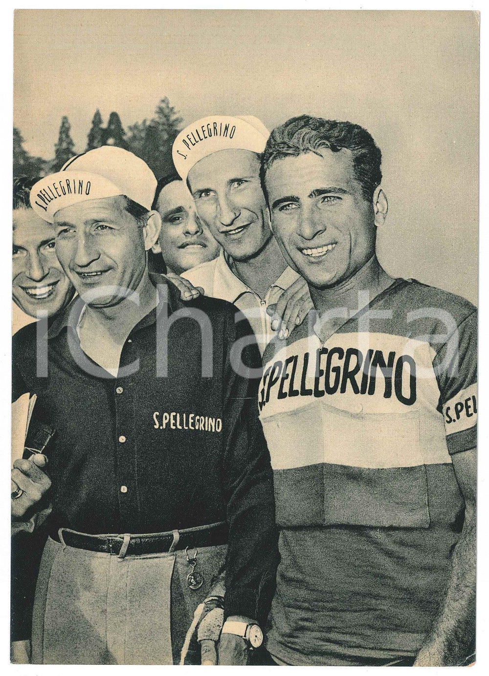 Cartolina originale da collezione 1957 CICLISMO SAN PELLEGRINO  Gino BARTALI Alfredo SABBADIN Cartolina 1 1