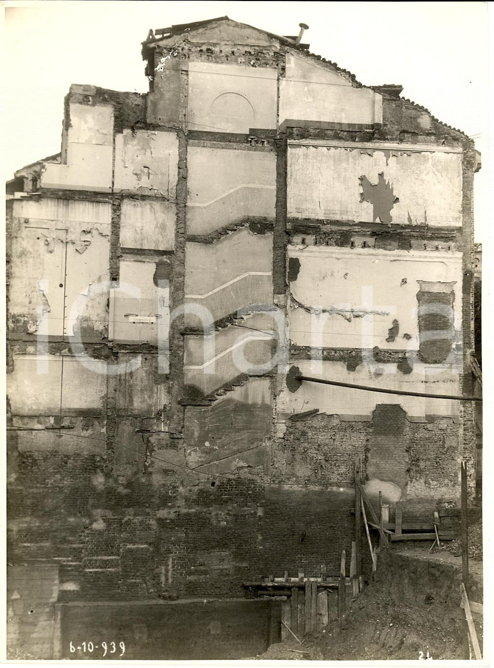 Fotografia d'epoca originale 1939 MILANO Un palazzo parzialmente demolito *Foto FARABOLA (3) 1