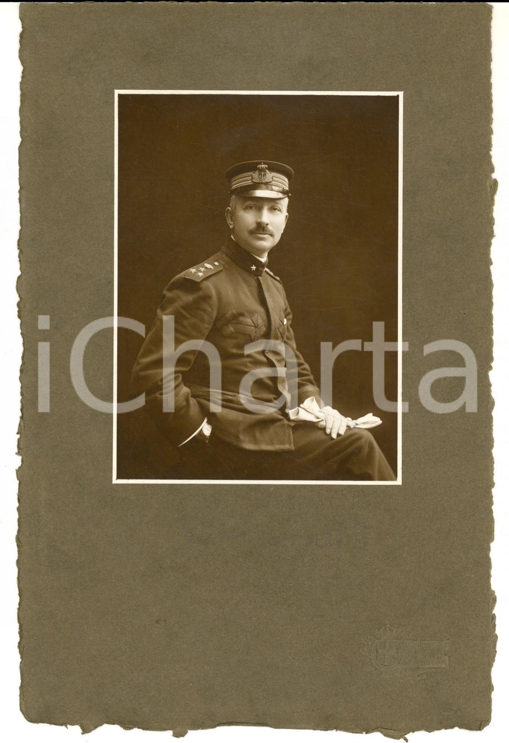 Fotografia d epoca originale 1910 ca MILANO Ritratto di ufficiale della REGIA MARINA Foto GUIGONI E BOSSI 2 1