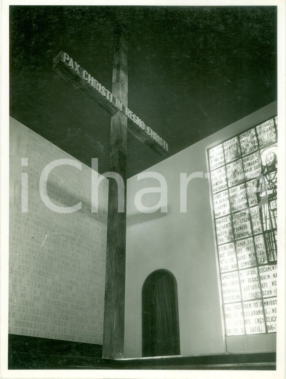 Fotografia d epoca originale 1936 VATICANO Colossale Croce all Esposizione mondiale stampa cattolica Foto 2 1