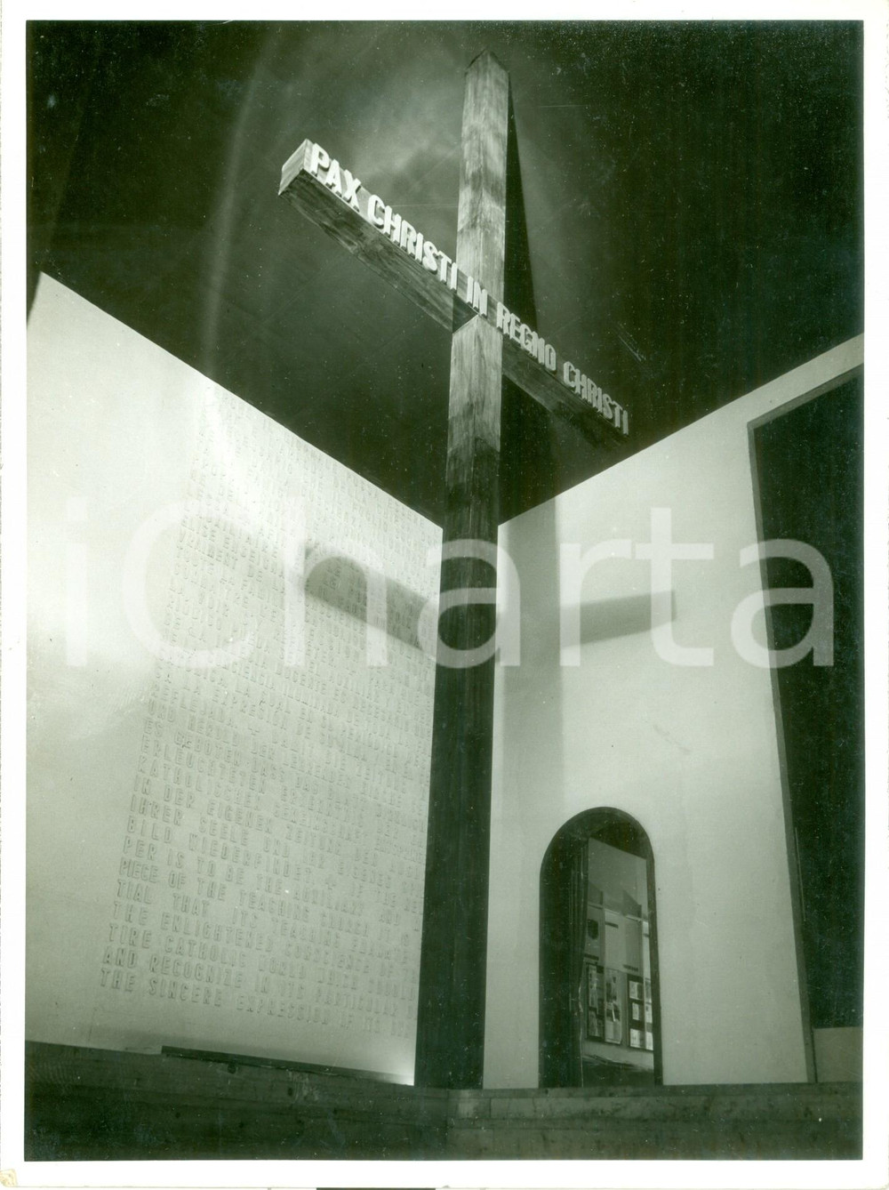 Fotografia d epoca originale 1936 VATICANO Colossale Croce all Esposizione mondiale stampa cattolica Foto 3 1