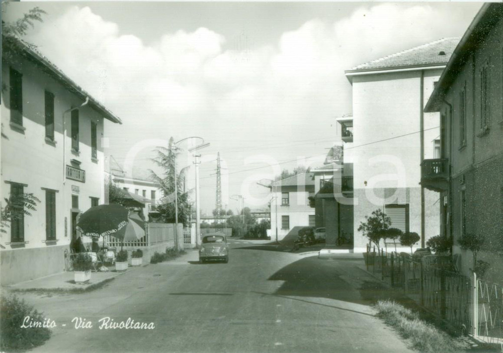 Cartolina originale da collezione 1955 ca PIOLTELLO /LIMITO MI Via Rivoltana  Trattoria Cartolina 8 1