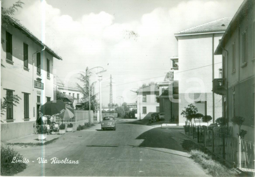 Cartolina originale da collezione 1955 ca PIOLTELLO /LIMITO MI Via Rivoltana  Trattoria Cartolina 5 1