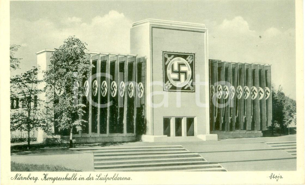 Cartolina originale da collezione 1938 NURNBERG Palazzo dei Congressi nella LUITPOLDARENA *Cartolina FP NV 1