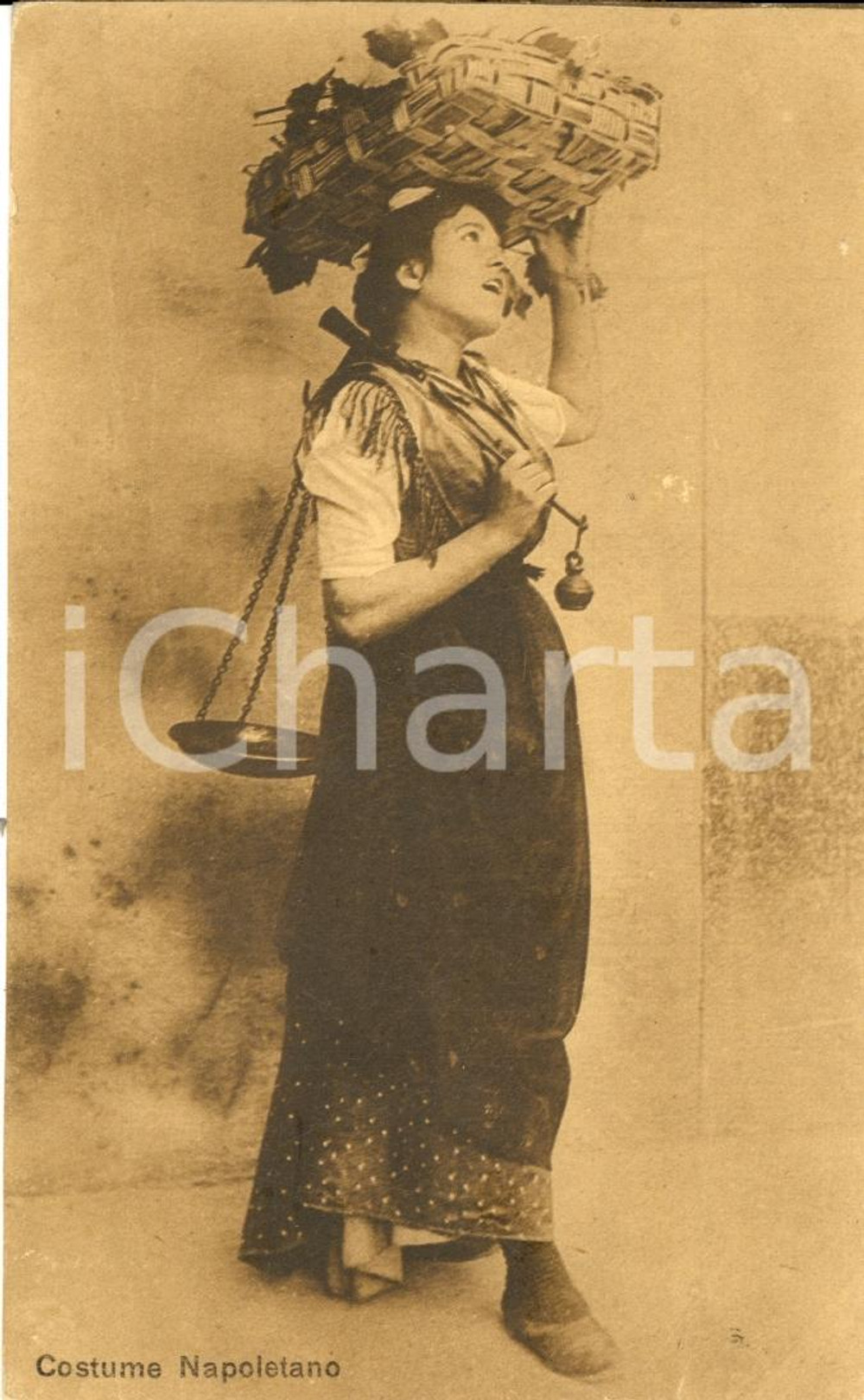 Cartolina originale da collezione 1930 ca COSTUMI TICINESI Contadine al lavoro nei campi Cartolina 2 1