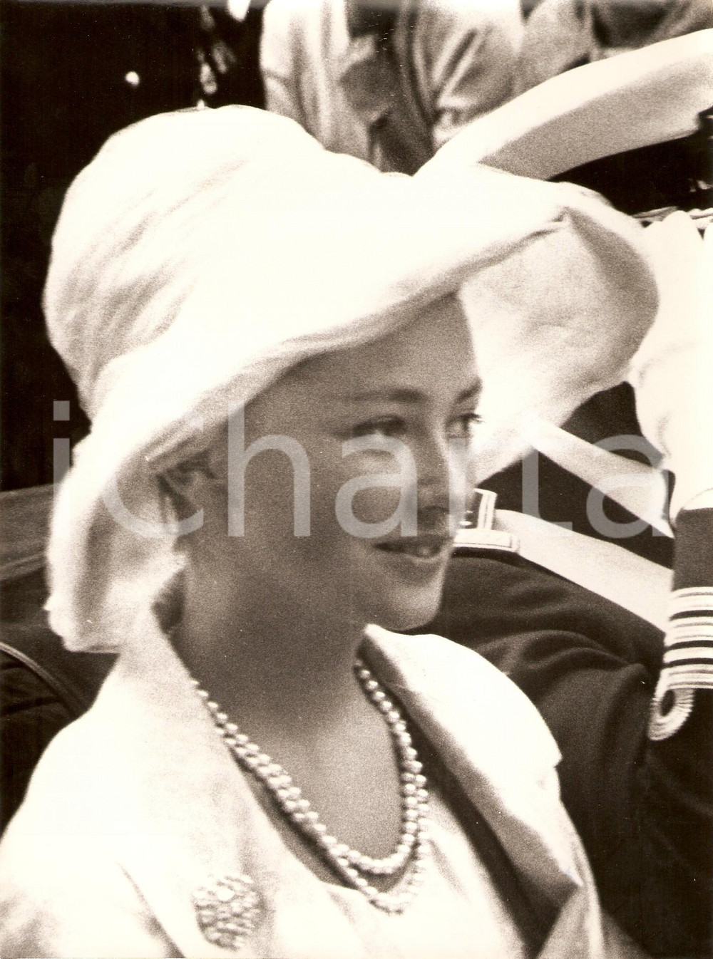 Fotografia d epoca originale 1960 ca BELGIO Principessa Paola RUFFO con cappello bianco Foto 14 1