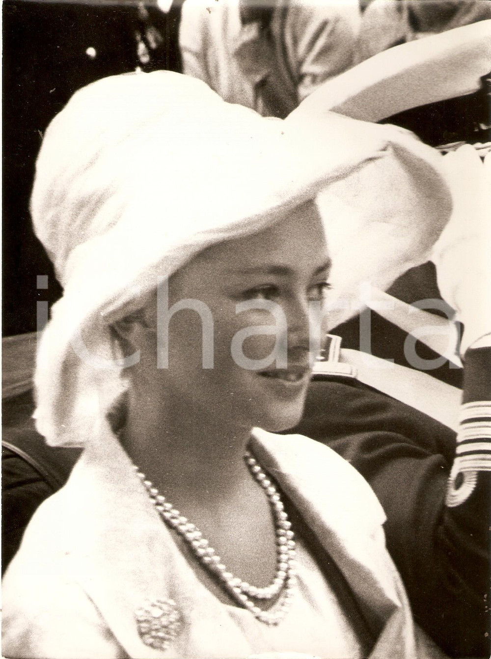 Fotografia d epoca originale 1960 ca BELGIO Principessa Paola RUFFO con cappello bianco Foto 5 1