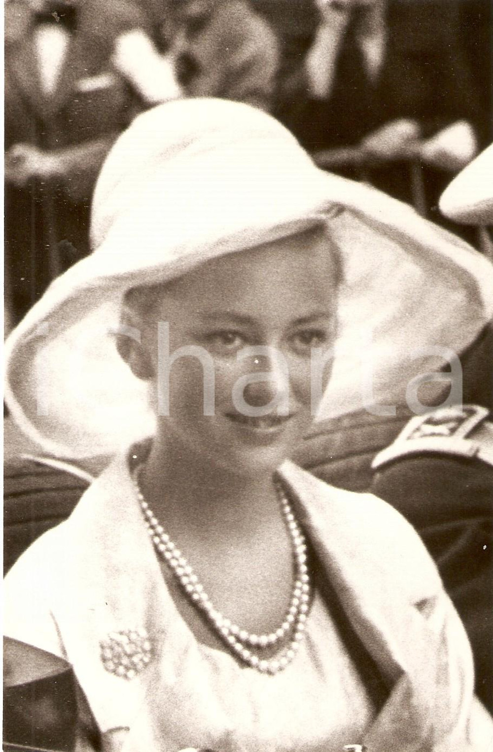 Fotografia d epoca originale 1960 ca BELGIO Principessa Paola RUFFO con cappello bianco Foto 4 1