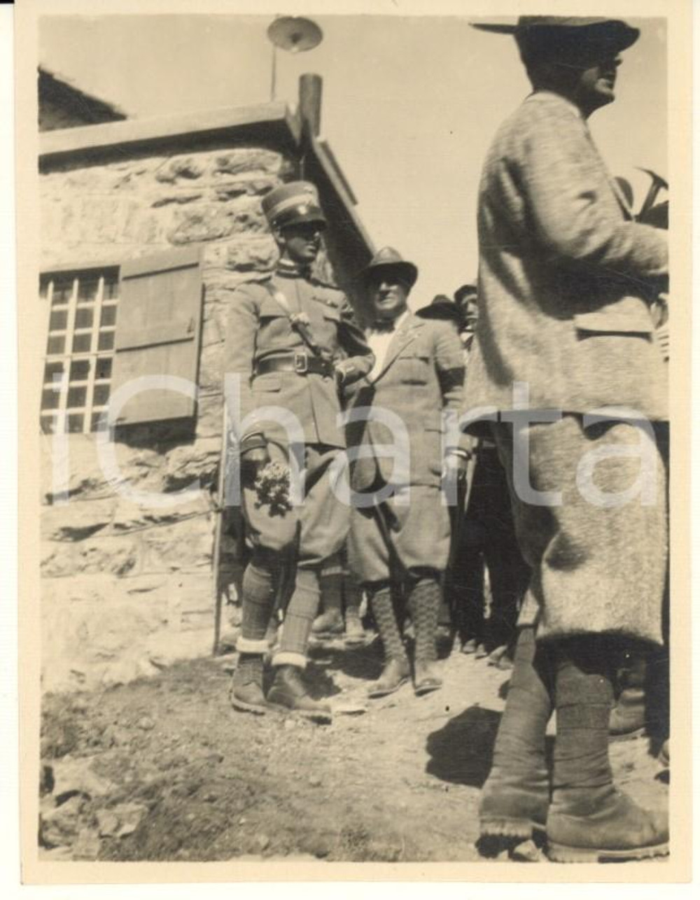 Fotografia d epoca originale 1926 DOLOMITI  VAL CONTRIN Visita del principe Umberto di Savoia Foto 8x10 2 1