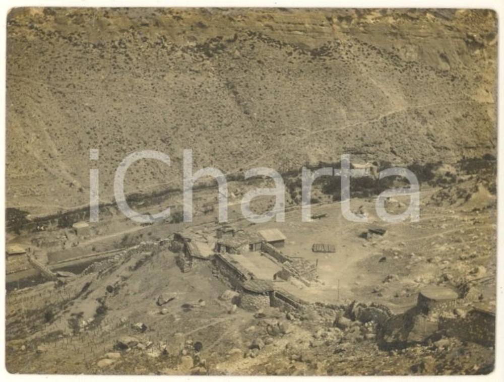 Fotografia d epoca originale 1940 ca AOI SOMALIA Veduta aerea di un insediamento Foto 10x8 cm 1
