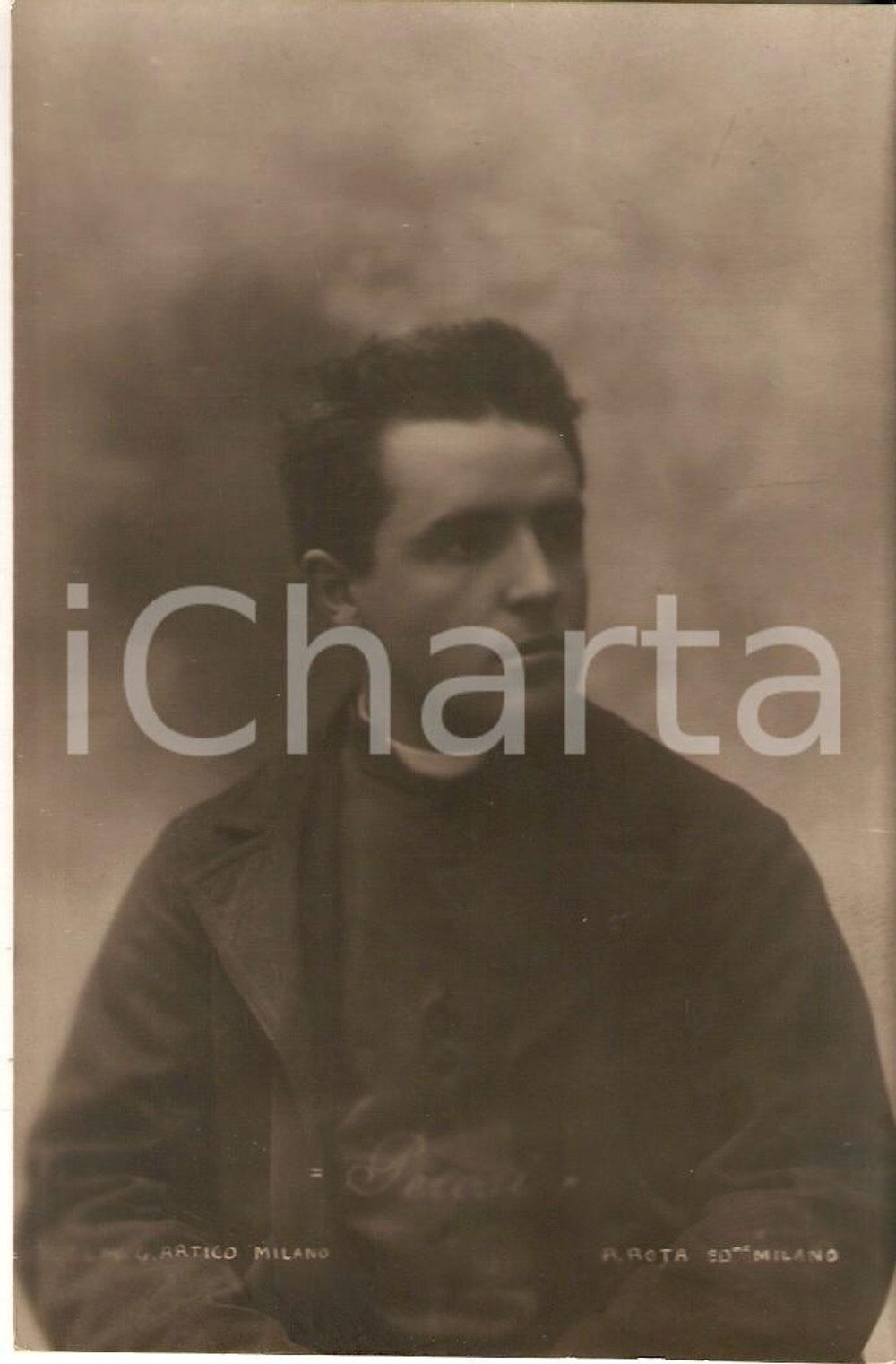 Cartolina originale da collezione 1910 ca MUSICA Ritratto di Lorenzo PEROSI Compositore Cartolina ed. ROTA 3 1